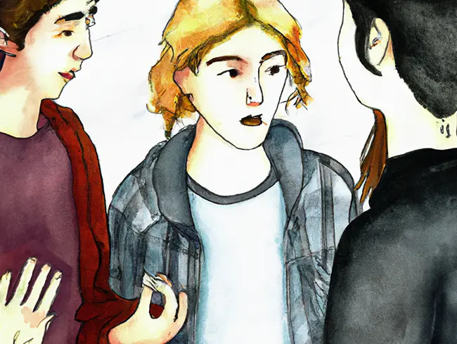 auditory processing in autism – featured image – teenager looking confused while talking to other teenagers auditory processing in autism - featured image - teenager looking confused while talking to other teenagers